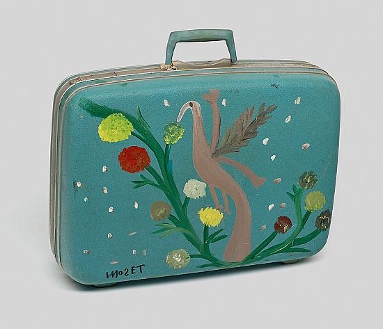 Painted suitcase