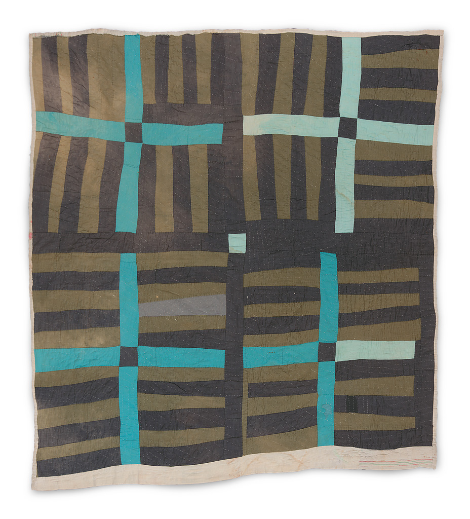 Loretta Pettway - Four-block strip quilt - Master Image