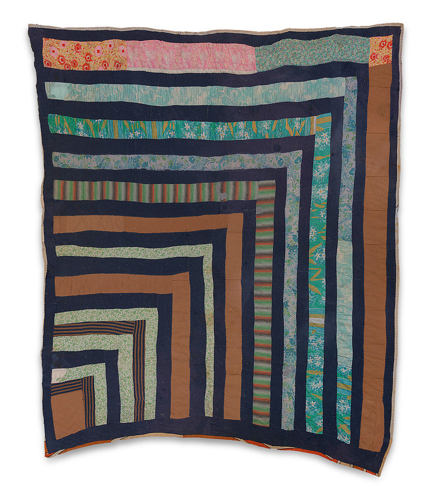 LTP - "Housetop"—single-block "Half-Log Cabin" variation (quiltmaker's name: "Plow Point") - Master Image