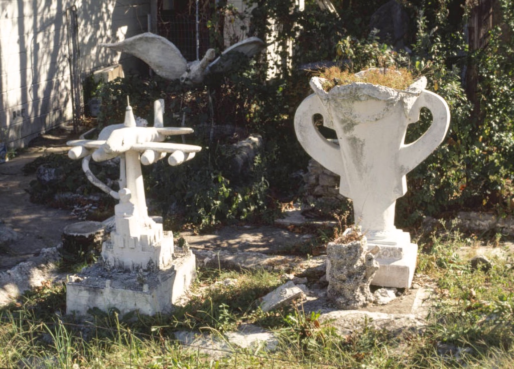 Sculpture in yard