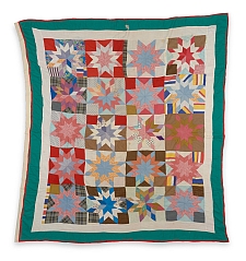 LTP - "LeMoyne Star"—twenty-block variation (quiltmaker's name: "Twinkle Twinkle Little Star)" - Master Image