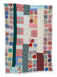 Eddie Lee Pettway Green - Rows of blocks with various patterns (predominately "Maple Leaf") - Master Image