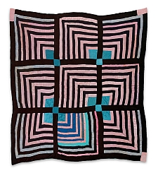 Sue Willie Seltzer - "Housetop"—nine-block "Half-Log Cabin" variation - Master Image