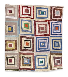 Creola Bennett Pettway Housetop - Sixteen block variation