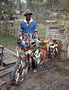 David Butler with his bicycle (Image: Richard Gasperi, 1982)