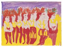 Georgia Speller, Dancing People in a Line, 1986