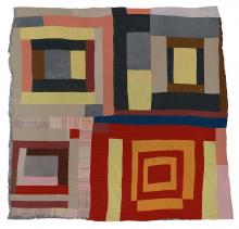 Mary L. Bennett, "Housetop"—four block variation, c. 1965