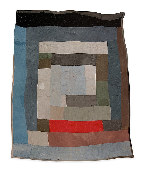 Loretta Pettway - Two-sided work-clothes quilt: Bars and blocks (1) - Master Image