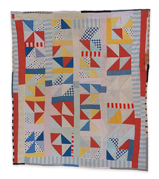 AllieP - Two-sided quilt: "Pinwheel" variation, and blocks and strips (2) - Master Image