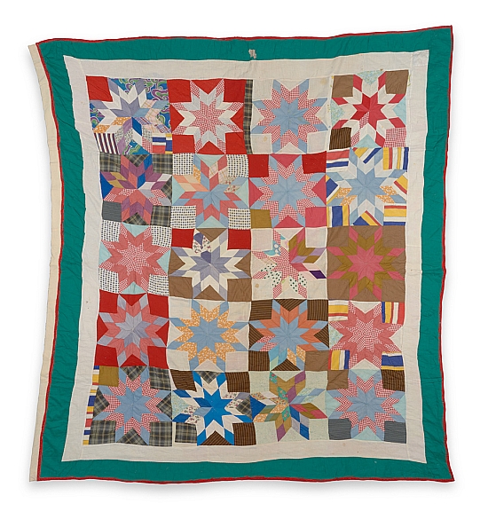 LTP - "LeMoyne Star"—twenty-block variation (quiltmaker's name: "Twinkle Twinkle Little Star)" - Master Image