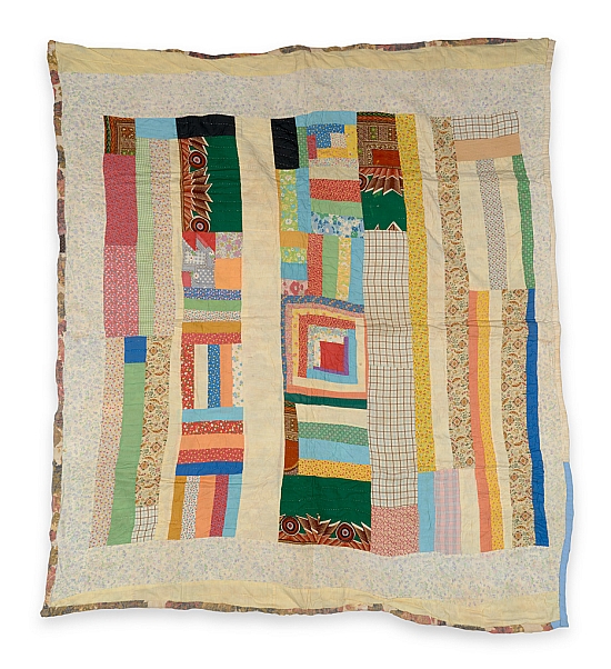 Louella Pettway - Pieced blocks and strips in a bars format - Master Image